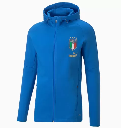 Italien Casuals Kapuzenjacke 2022-23 - blau
