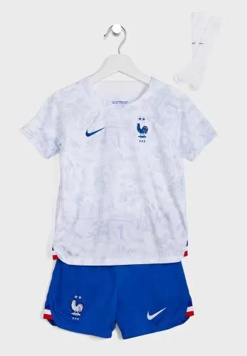 Frankreich Auswärts Trikotsatz für Kleinkinder WM 2022-23
