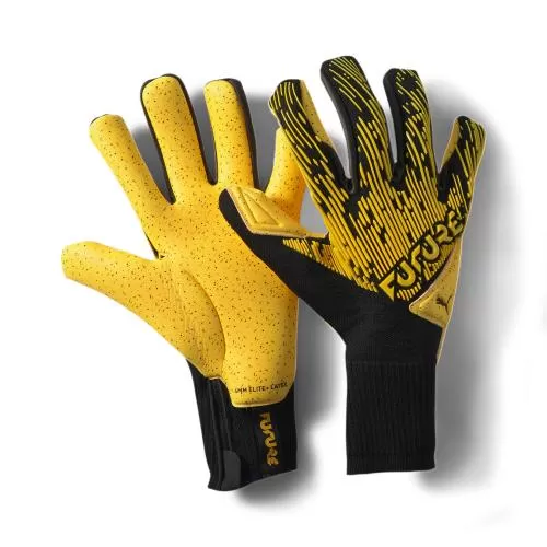 Puma FUTURE Grip 5.1 Hybrid Goalkeeper Gloves - ULTRA YELLOW-Black