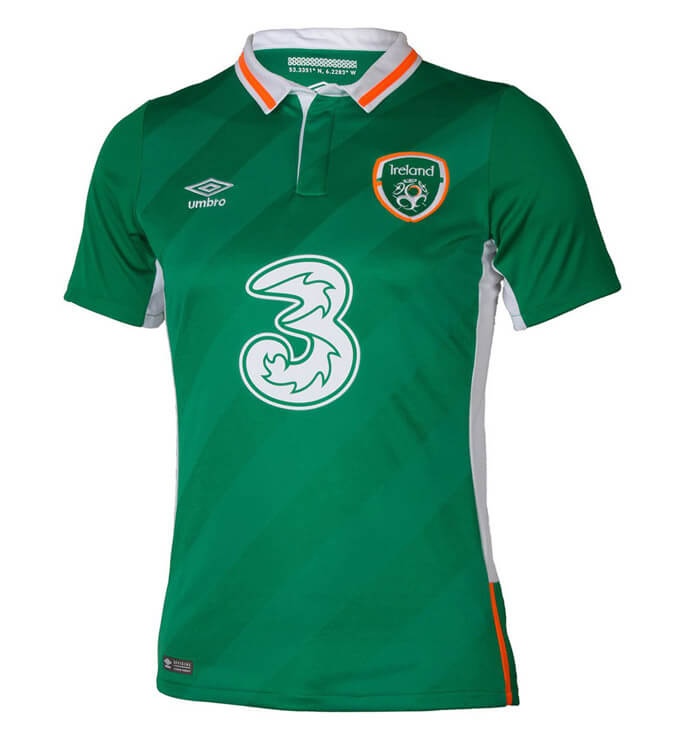 Irland  Eire T-Shirt Trikot Look Fußball Jersey Kinder Name & NR EM 2016 
