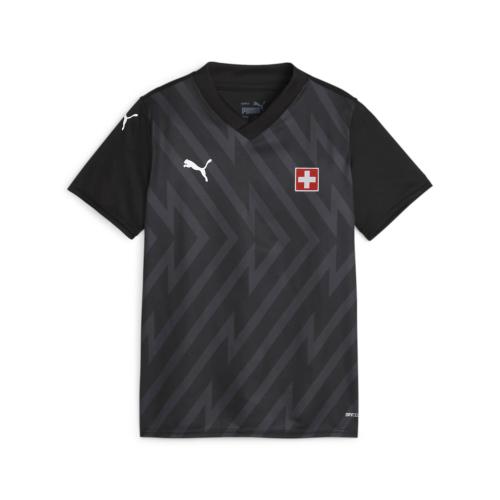 Schweiz Kinder Torwart EM Trikot ohne SFV Logo schwarz - 2024-25