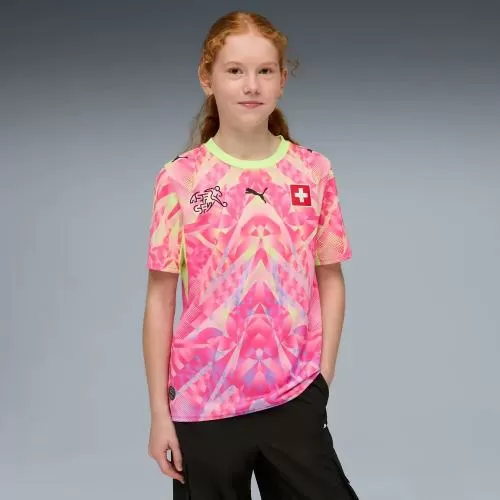 Schweiz Kinder Torwart Trikot WM Pink - 2026