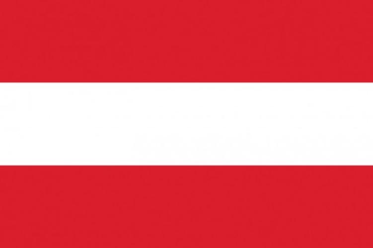 Einzelstück Fahne Österreich